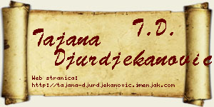 Tajana Đurđekanović vizit kartica